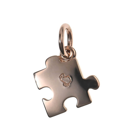 Auth Pomellato DoDo Pave Diamond 9K Rose Gold Puzzle Charm Pendant Top Near Mint