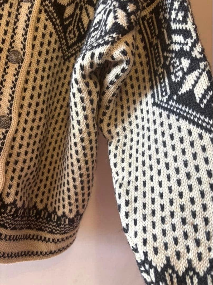 DALE OF NORWAY Vintage Nordic Wool Cardigan Sweater Silver Button Women L
