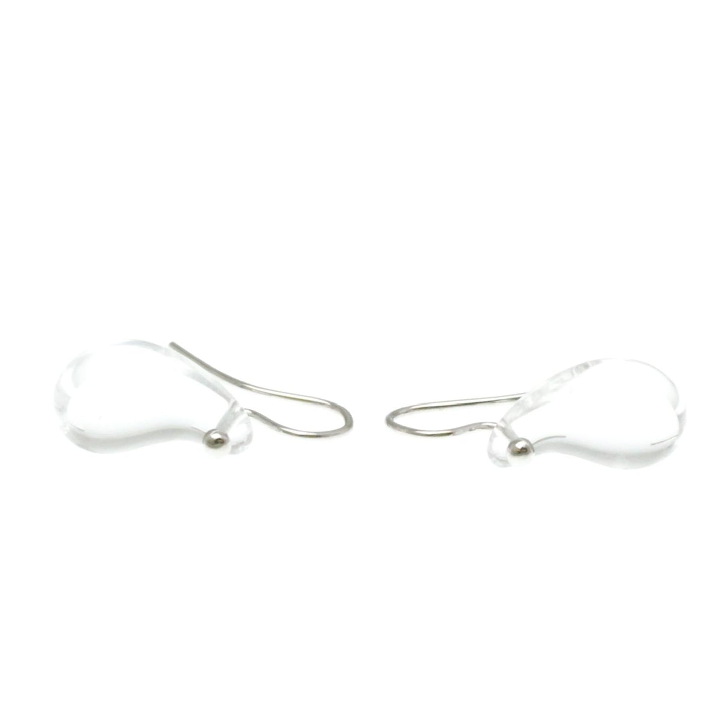 Tiffany&Co. Auth Teardrop Crystal Drop Earrings 18K WG 16.30x10 mm 0.64x0.39"