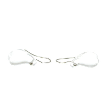 Tiffany&Co. Auth Teardrop Crystal Drop Earrings 18K WG 16.30x10 mm 0.64x0.39"