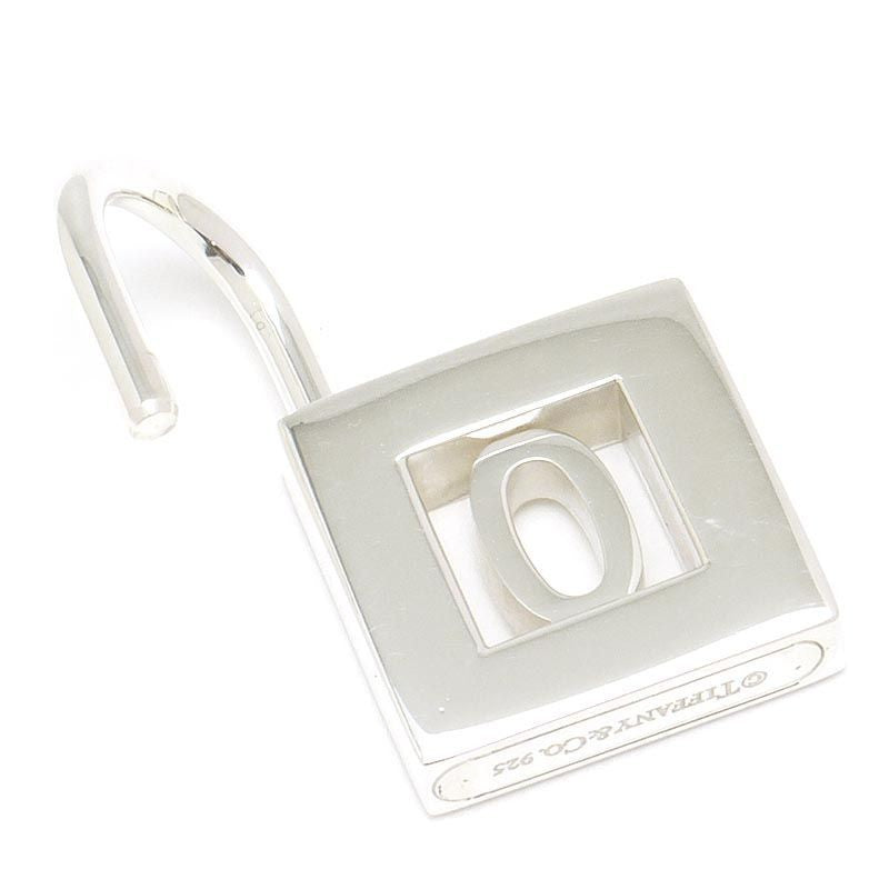 Tiffany & Co. Silver 925 Alphabet Number 0 Padlock Pendant Charm Cadena Rare