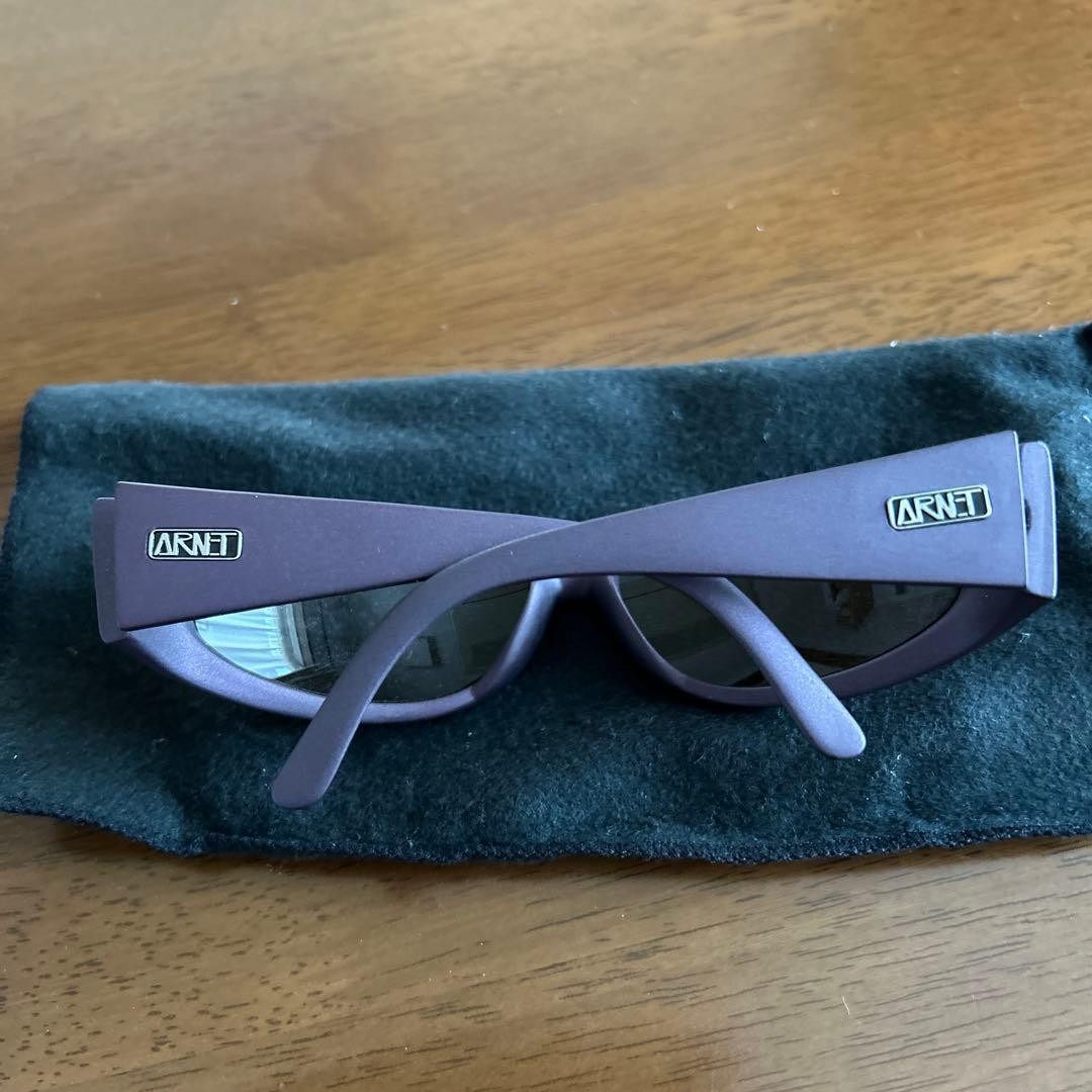 Arnette Vtg 90s Catfish Sunglasses Purple Brown Frame Surf Snowboard Italy Used