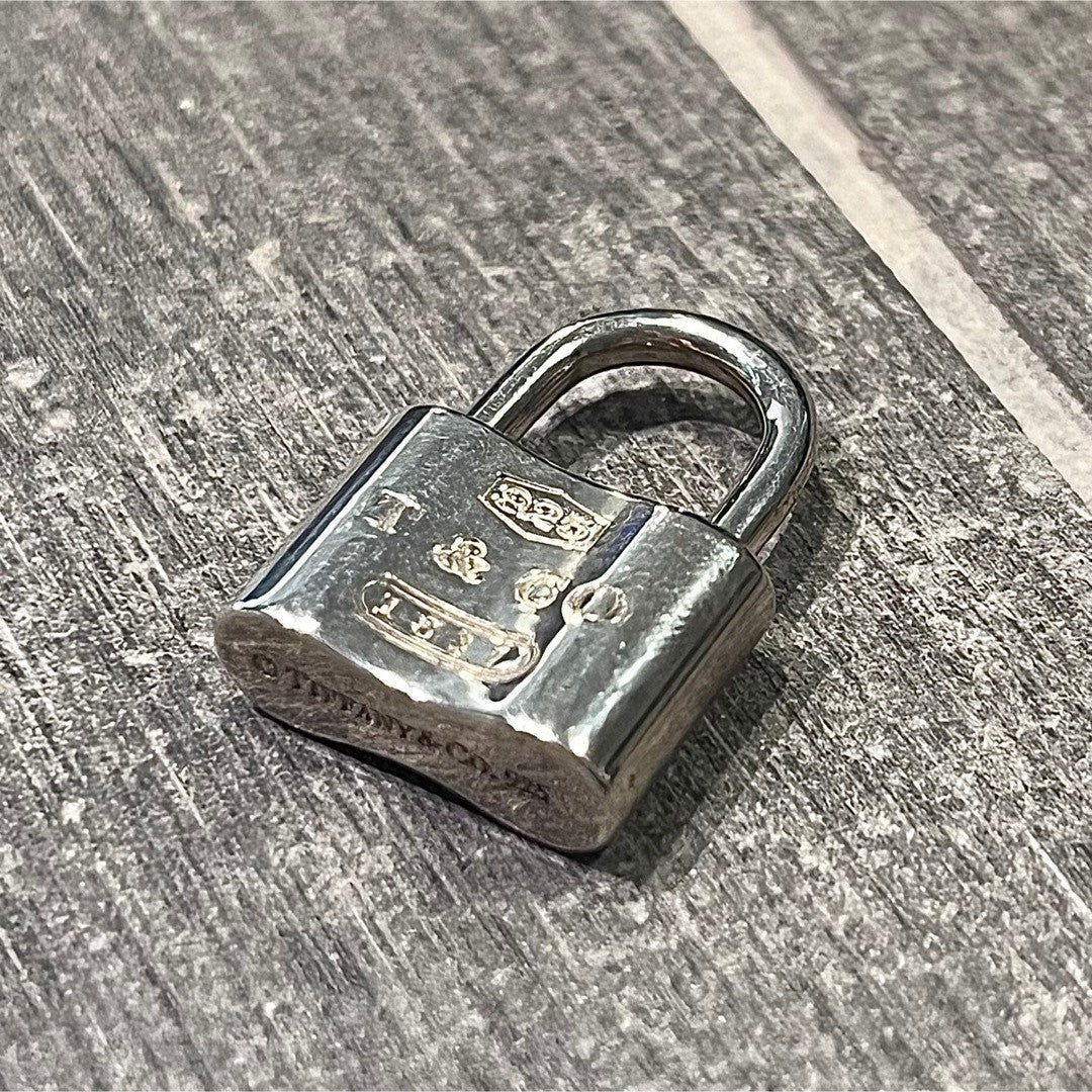 Tiffany&Co. Authentic 1837 Padlock 925 Pendant Top Only  Silver Lock Charm Used