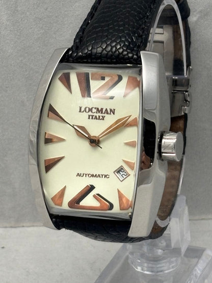 LOCMAN PANORAMA Ref.150 Automatic Analog Date Watch Men Excellent