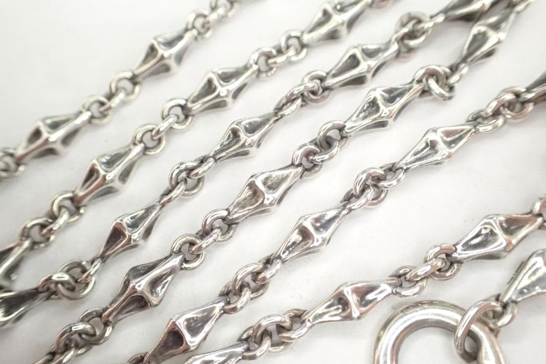 Bloody Mary Tiny Bone Chain Necklace Silver 925 50cm 19.7" Used 24.9ｇ Hook