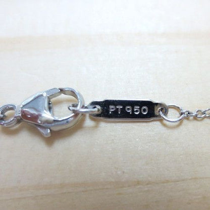 Tiffany & Co Metro Heart Diamond Chain Necklace Platinum Pt950 40cm Excellent