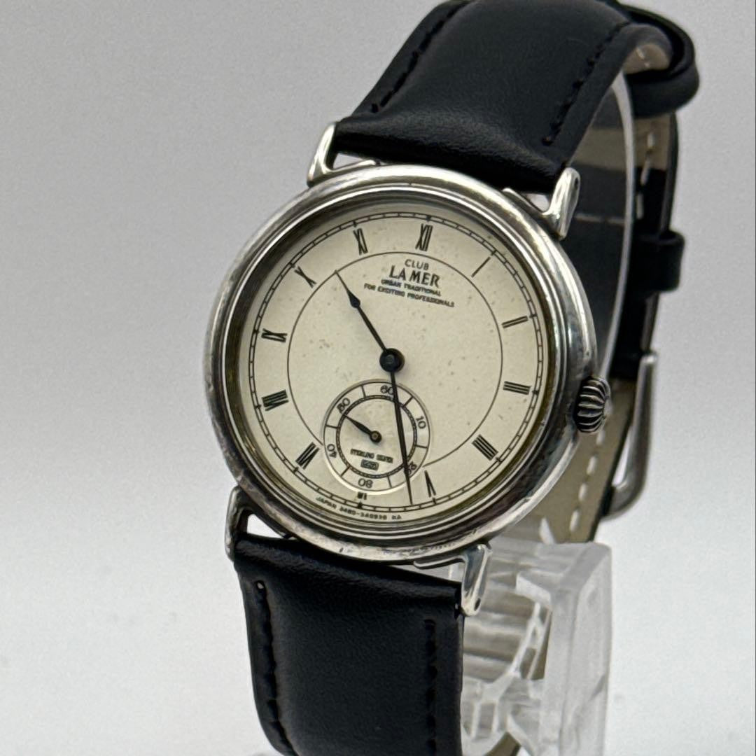 Citizen Club La Mer 3481-340698 925 Silver Quartz Watch Ivory Dial 32.8 mm VTG