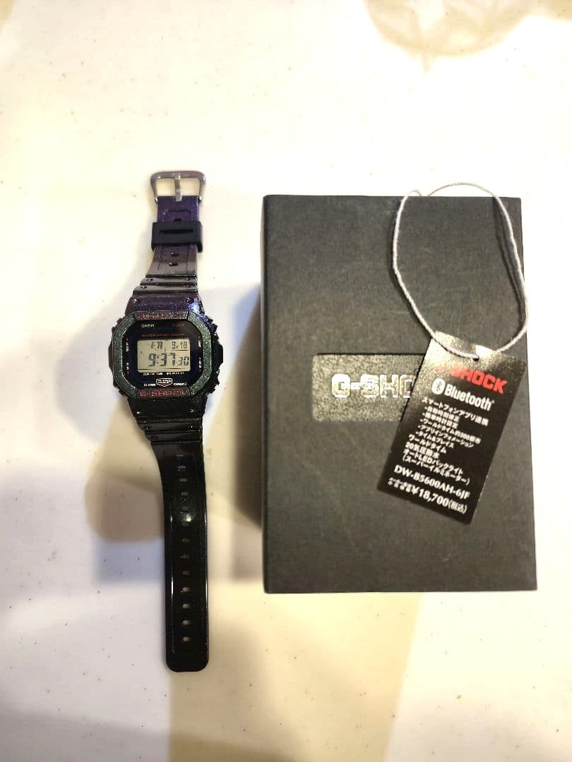 CASIO G-SHOCK DW-B5600AH-6JF Aim High Gaming Watch Purple Bluetooth 48.9mm