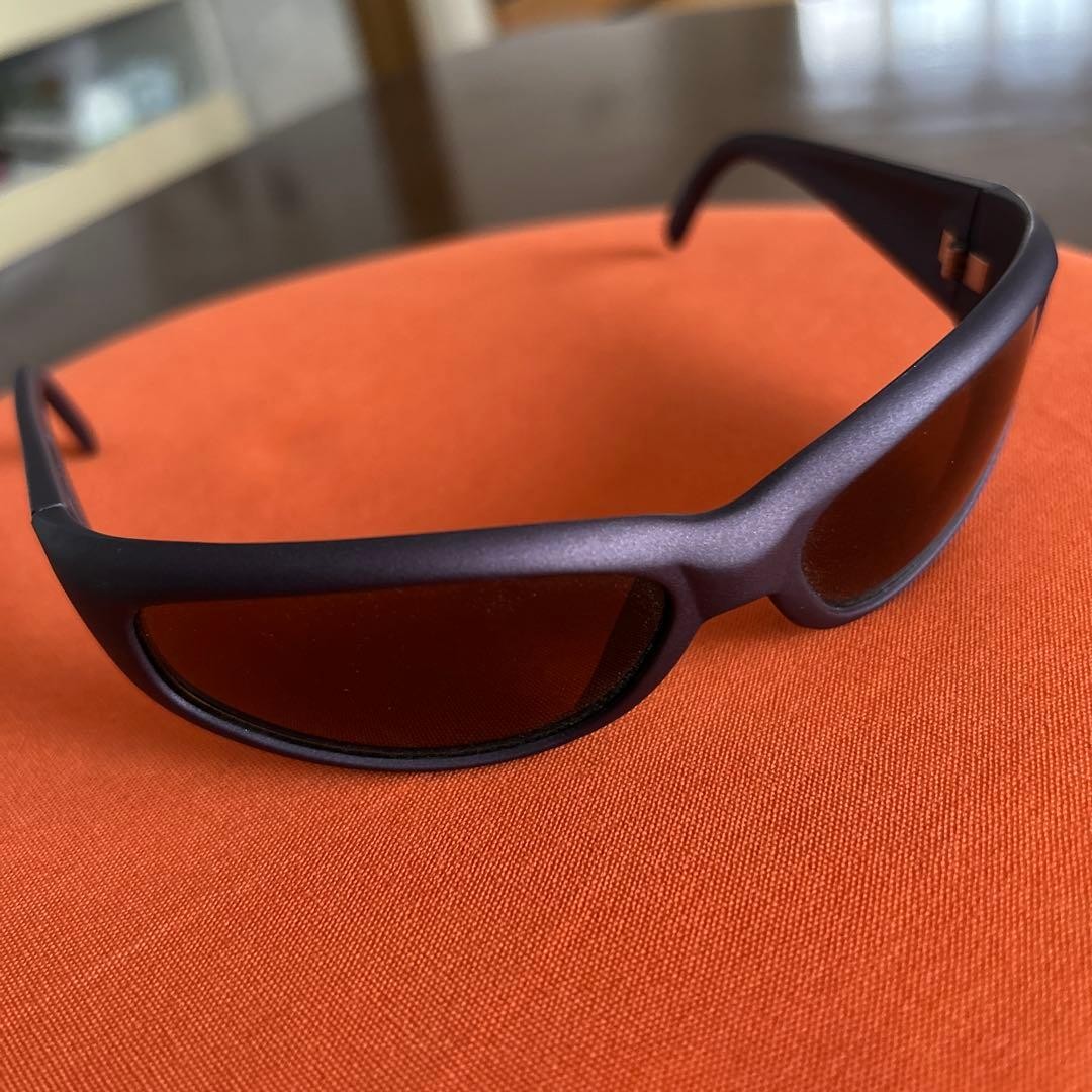 Arnette Vtg 90s Catfish Sunglasses Purple Brown Frame Surf Snowboard Italy Used