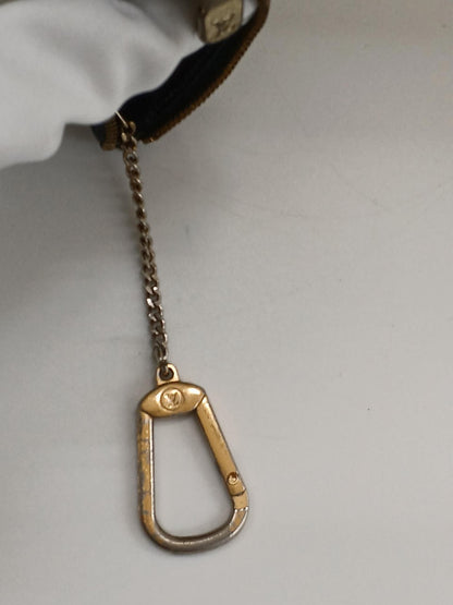 Louis Vuitton Epi Leather Key Pouch Coin Case Black Gold HW Authentic France