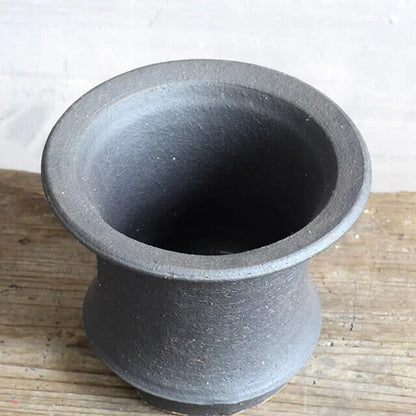 Kamiyama Omoto Pot Shigarakiyaki Φ6”x 5" Agave caudex Cactus Japanese Bonsai