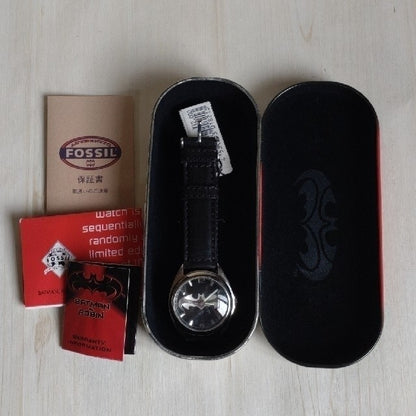 Fossil x BATMAN & ROBIN Limited Edition SILVER Watch 1997 Unused Japan
