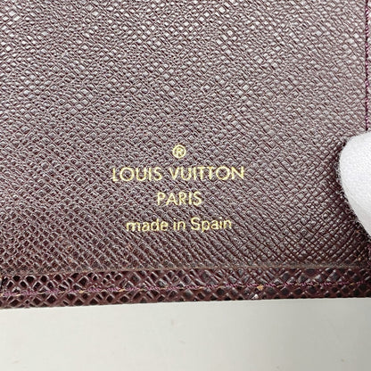 Louis Vuitton Agenda PM Notebook Cover Damier Acajou Leather R20416 Bifold Spain