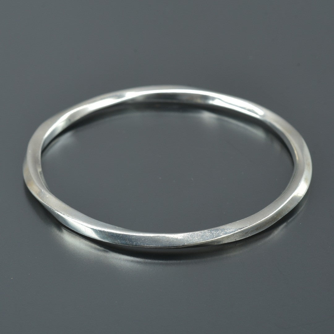 Tiffany & Co Sterling Silver 925 Knife Edge Twisted Bangle L 22cm 8.6in