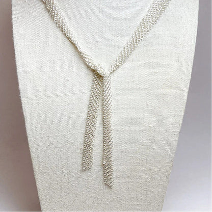 Tiffany & Co Sterling Silver 925 Somerset Mesh Scarf Necklace L 64cm 25.1in