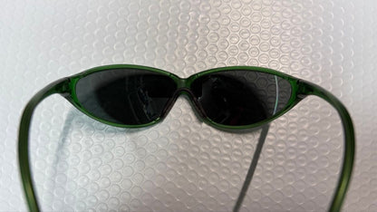Arnette Vtg 90s Sport Sunglasses Green Frame Lightweight Outdoor Used Y2K