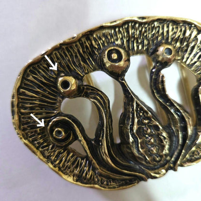 Auth Christian Lacroix Antique Vintage Gold Belt Buckle 30-40 Years Old Used