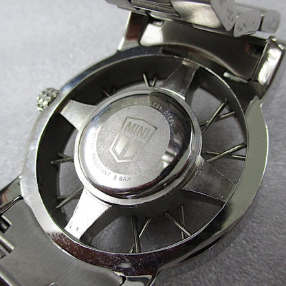 MINI Cooper Stainless Steel Wheel Analog Quartz Watch Battery Replaced Rare
