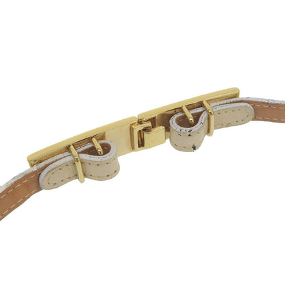 Gucci Beige Leather Gold Hardware Narrow Belt Size 75 30 91cm 35.8in Tom Ford