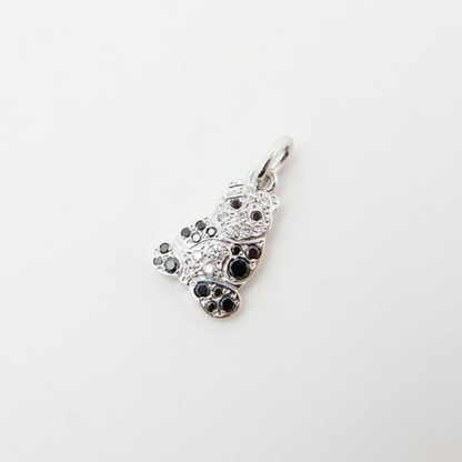 Pomellato DoDo 18k White Gold Black Diamond Panda Pendant Necklace Top Charm