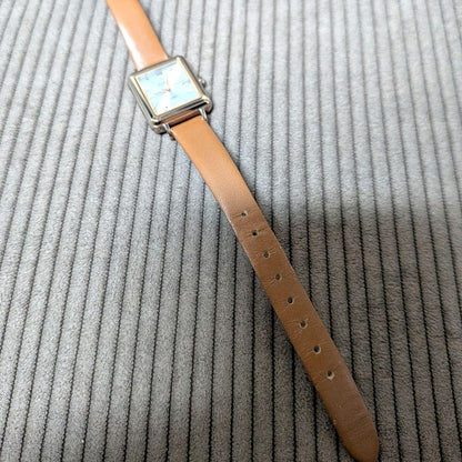 CASIO SHEEN SHS-D400CGL-7AJF Womens Solar Watch Square White Dial Leather Band