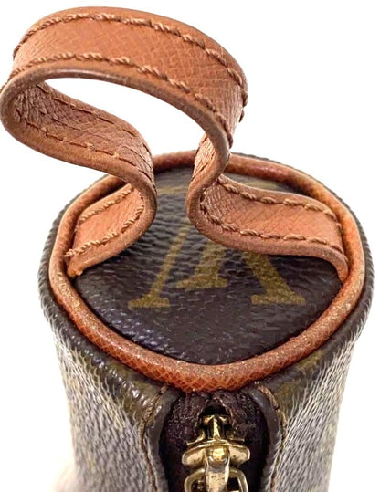 Louis Vuitton Etui Trois Balles Golf Ball Case Monogram Canvas Brown Authentic