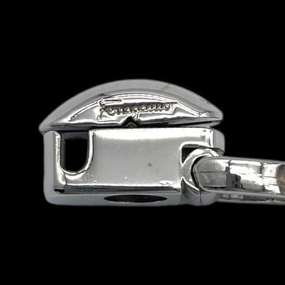 Salvatore Ferragamo Silver Tone Metal Gancini Chain Bracelet L 18.5cm 7.3in