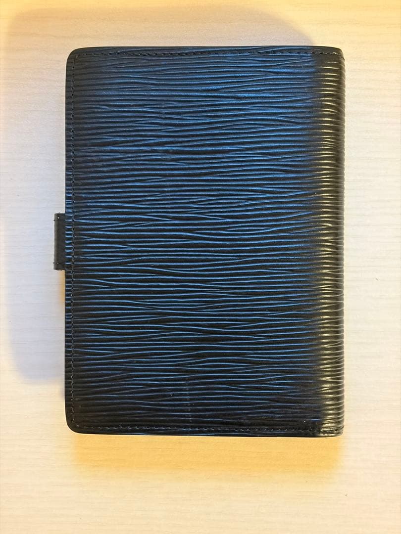 Louis Vuitton Epi Leather Agenda Cover Notebook Case Black PM Size Used