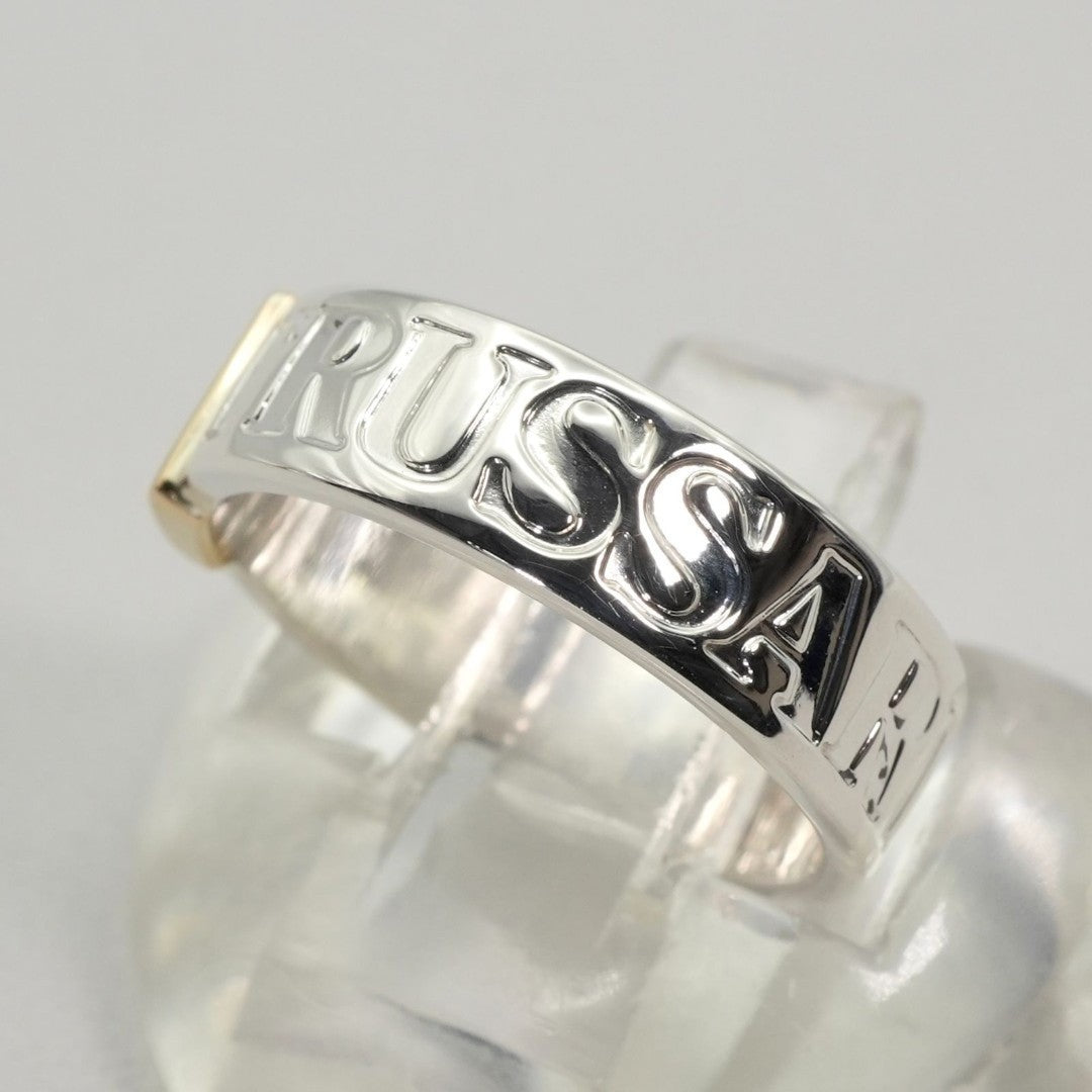 Trussardi Gold K18 Silver 925 Combination Ring Size 51 US 5.5 JP 10.5 Excellent