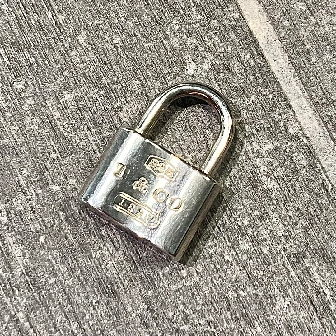 Tiffany&Co. Authentic 1837 Padlock 925 Pendant Top Only  Silver Lock Charm Used