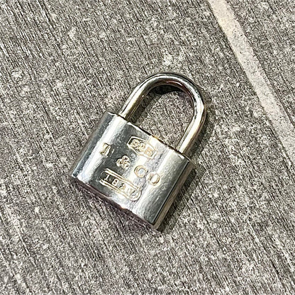 Tiffany&Co. Authentic 1837 Padlock 925 Pendant Top Only  Silver Lock Charm Used