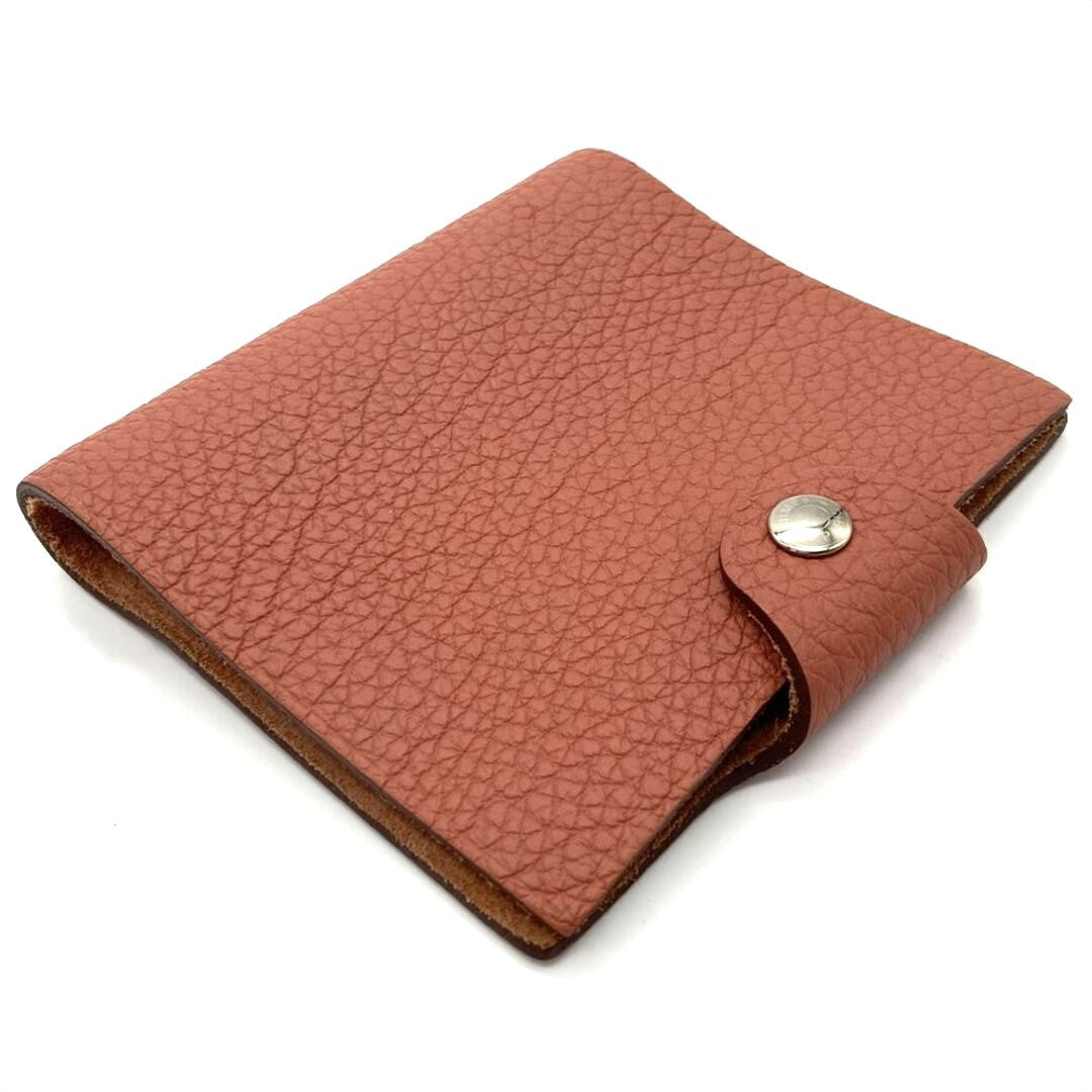 HERMES Ulysse Mini Notebook Cover Togo Leather Pink Silver HW Agenda France