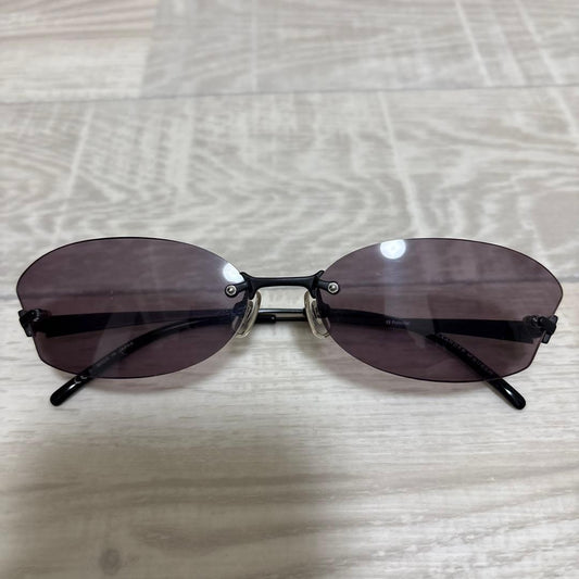 Alexander McQueen Auth 42-0029 Butterfly Rimless Sunglasses Purple Lens VTG Used