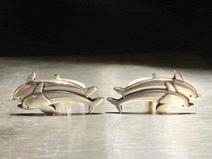 Georg Jensen Dolphin Cufflinks Sterling Silver 925 Mens Denmark Vintage Design