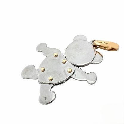 Pomellato Orsetto Teddy Bear 18k Yellow Gold Stainless Steal Charm Pendant Top