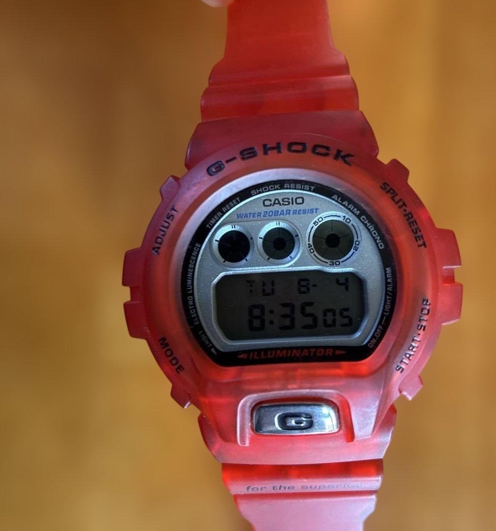 CASIO G-SHOCK DW-6900WF France 98 World Cup Red Triple Eye Mens Watch Skeleton