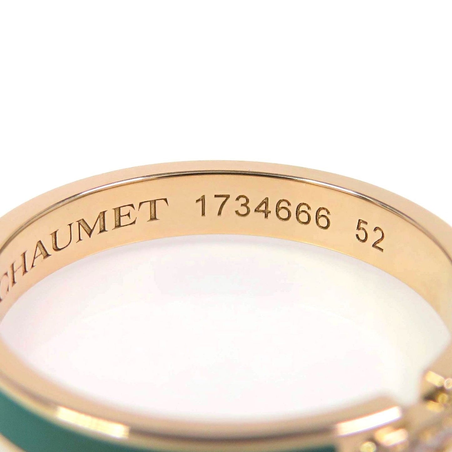 Chaumet Lian Evidence Ring Pink Gold K18 AU750 5P Diamond Size 52 US 6 Authentic