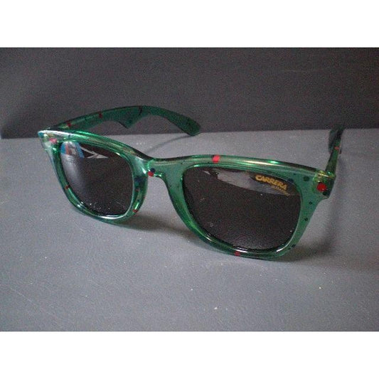 Carrera 5447 Ultrasight Vintage Sunglasses Clear Green Frame Paint Splatter Used