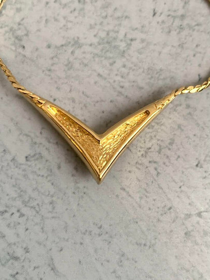 Christian Dior Gold Plated Rhinestone Charm Pendant Necklace Length 14"- 18"