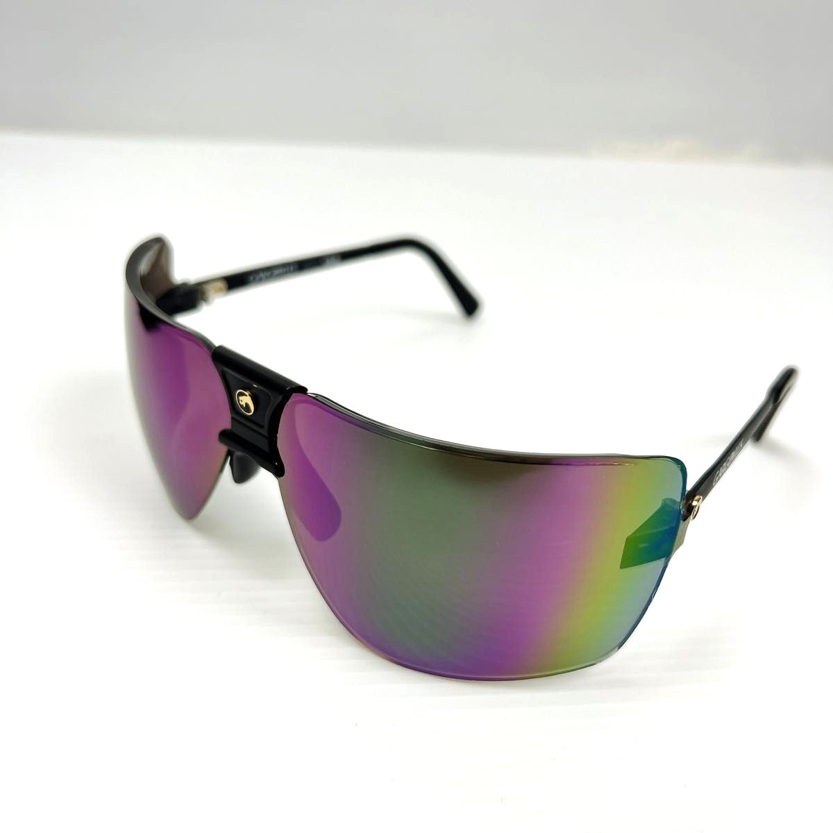 GARGOYLES Classic Vintage 1980s Terminator Sunglasses Magenta Green Mirror Lens