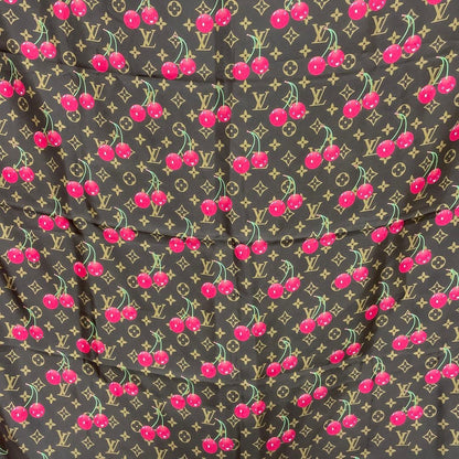 Louis Vuitton x Takashi Murakami Cerises Cherry Monogram Silk Scarf M71962 2005