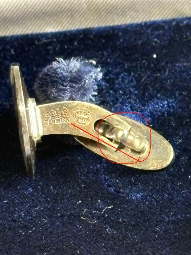 GEORG JENSEN Denmark Sterling Silver 925 Cufflinks Horse Motif Men's Vintage