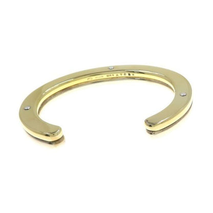 Georg Jensen # A78 Sterling Silver 925 Gold Plated Bracelet Bangle Rare 17cm