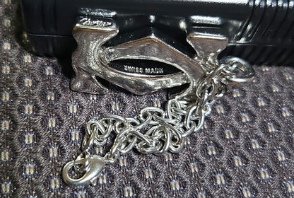 Cartier Authentic 2C Logo Charm Pendant Stainless Steel Silver 4cm 1.6" Keychain