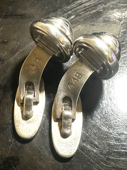 GEORG JENSEN Cufflinks Model 44B Sterling Silver 925 Dome Vintage Denmark Made