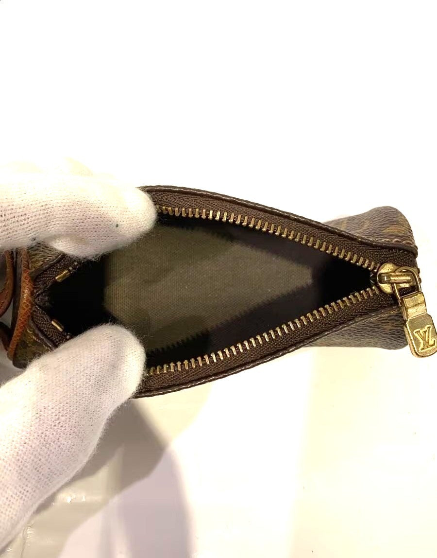 Louis Vuitton Etui Trois Balles Golf Ball Case Monogram Canvas Brown Authentic