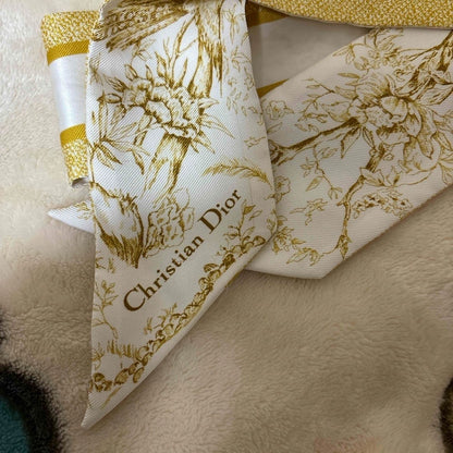 Christian Dior Mitzah Silk Scarf  Yellow Used