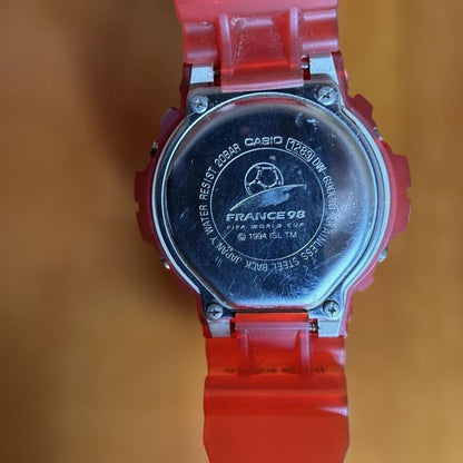 CASIO G-SHOCK DW-6900WF France 98 World Cup Red Triple Eye Mens Watch Skeleton