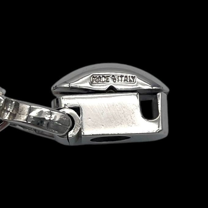 Salvatore Ferragamo Silver Tone Metal Gancini Chain Bracelet L 18.5cm 7.3in