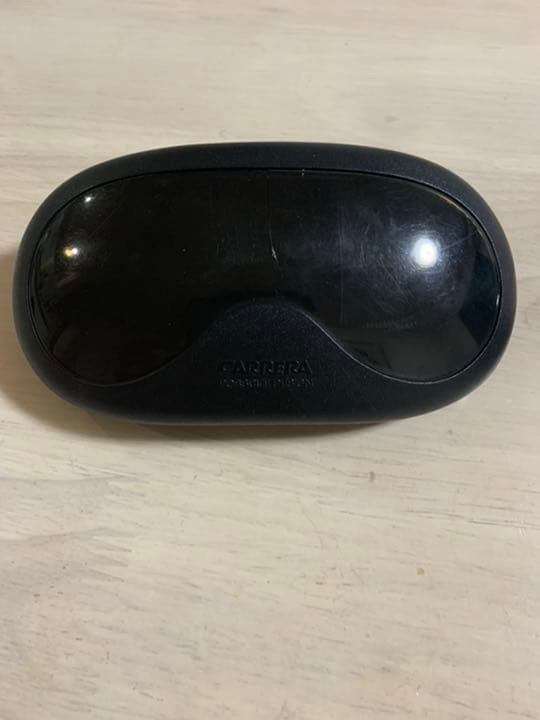 Porsche Design Carrera Vtg Sunglasses Black Metal Teardrop Lens with Case Used